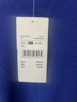 Talla M/L. Jersey azul CUBUS