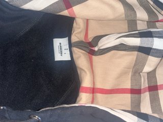 Felpa Burberry Nera con Check
