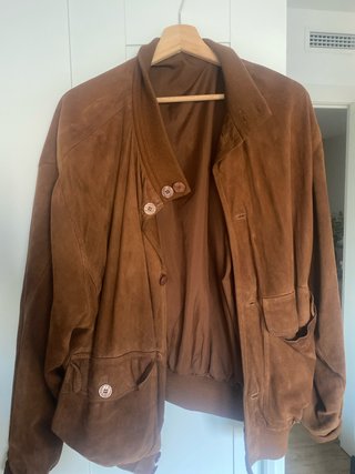 Cazadora vintage de ante marrón