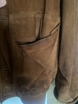 Cazadora vintage de ante marrón