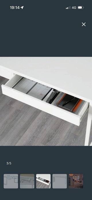 Escritorio blanco Ikea 142x75x50 cm