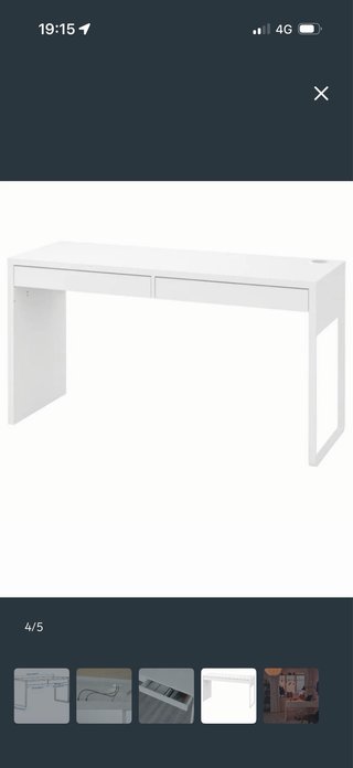 Escritorio blanco Ikea 142x75x50 cm