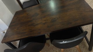 Mesa de comedor madera y metal