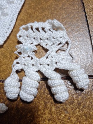 Muestra colcha ganchillo algodón. Hilo.
