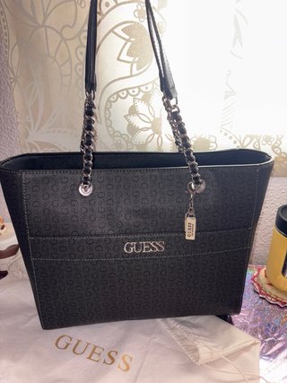 BOLSO GUESS ORIGINAL – TOTE GRIS OSCURO/NEGRO
