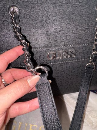 BOLSO GUESS ORIGINAL – TOTE GRIS OSCURO/NEGRO