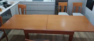 Mesa Comedor Madera extensible + 6 Sillas
