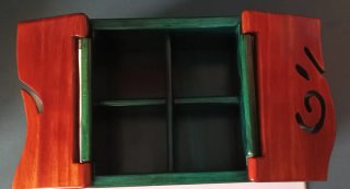 Caja de madera Té pintada a mano