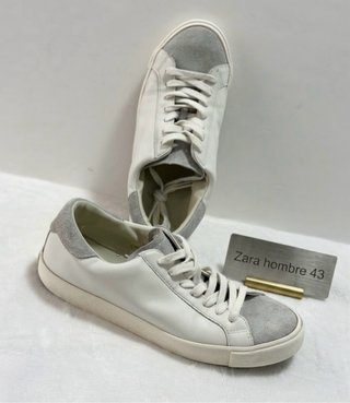 Zapatillas Zara Hombre Blancas y Grises Talla 43