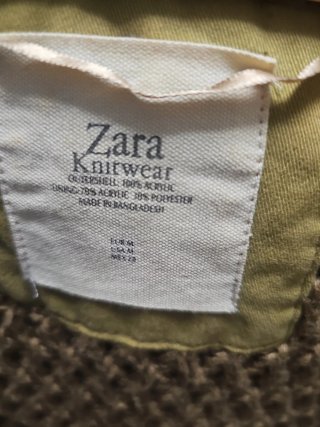Chaleco Zara punto capucha pelo Talla M