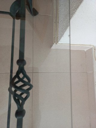 Mesa centro forja y cristal