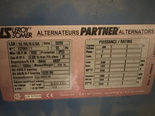 GRUPO ELECTROGENO GENERADOR 1500 kva