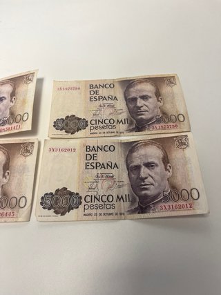 4 Banconote 5000 Peseta Spagna