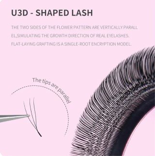 SIN ABRIR Extensiones Pestañas 9mm Forma Natural