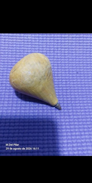 Lote de 9 peonzas de madera