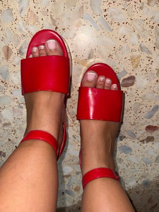 Sandalias de plataforma rojas
