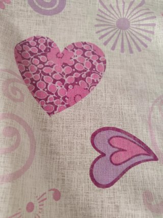Tende avvolgibili in lino viola e rosa