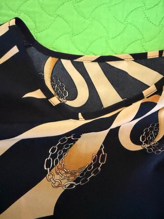 Blusa donna con stampa oro