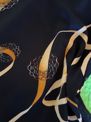 Blusa donna con stampa oro