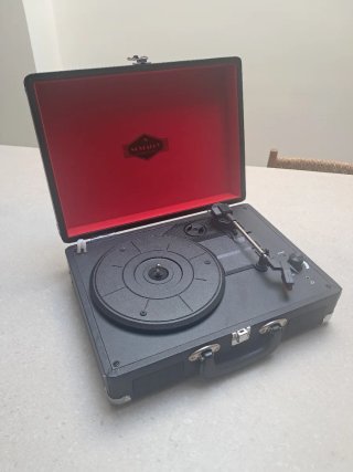 Tocadiscos Portátil Nostalgy Negro