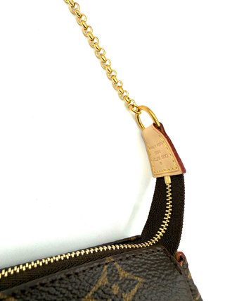 Louis Vuitton Pochette Eva Marrón/Dorado