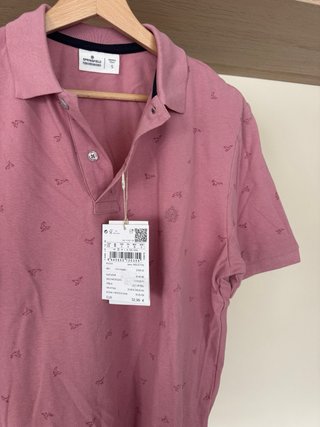 Polo Springfield rosa estampado