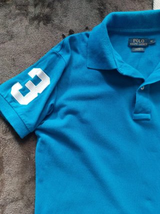 Polo Ralph Lauren Azul Big Pony Naranja Talla M