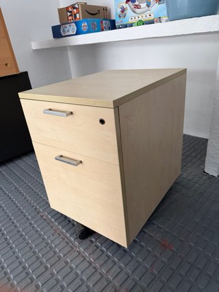 Mobile da ufficio con 2 cassetti in legno