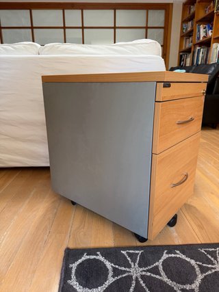 Mobile da ufficio con 2 cassetti in legno