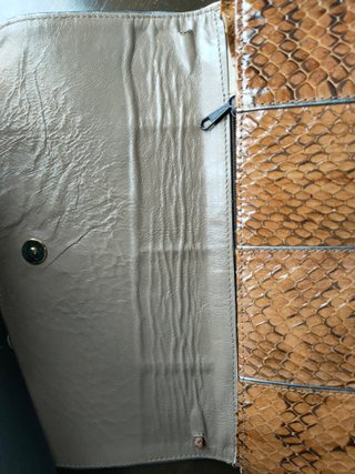 Pochette elegante marrone e oro