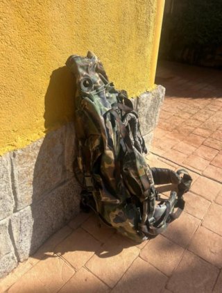 Mochila alta montaña camuflaje