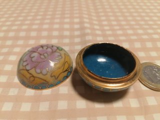 Pastillero Miniatura Cloisonné Flor