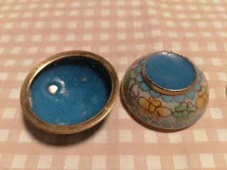 Pastillero Miniatura Cloisonné Flor