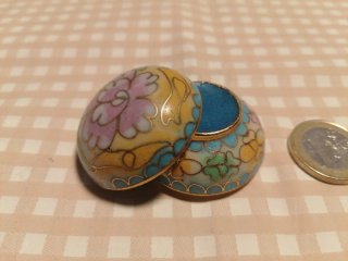 Pastillero Miniatura Cloisonné Flor