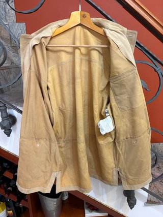 Giacca in vera pelle scamosciata leggera vintage