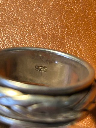 Anillo Plata 925 Trenzado Giratorio 7.5g