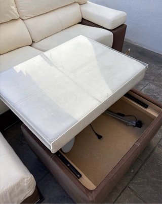 Sofá modular chaise longue y otomana