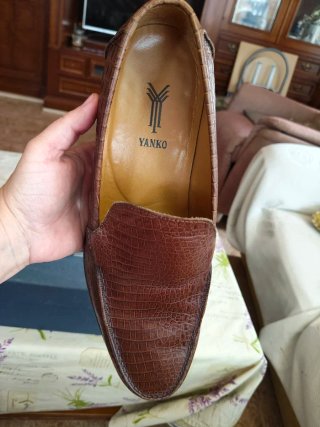 Mocasines Yanko Piel Marrón Cocodrilo