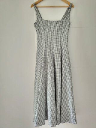 Vestido largo cuadros vichy
