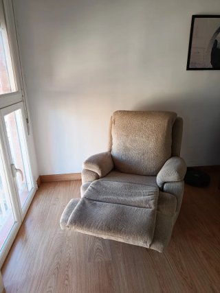 Sillón relax manual beige
