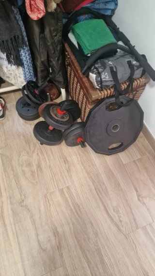 Juego de pesas de gimnasio