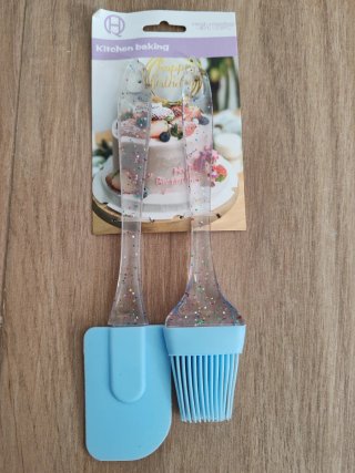 Juego espátula y pincel repostería