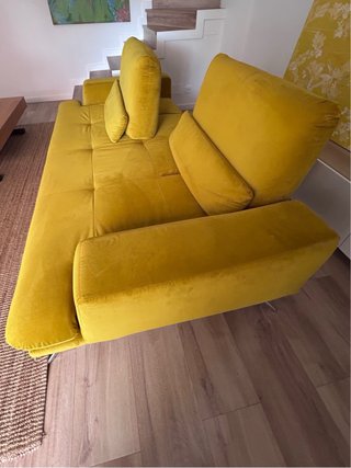 Sofá de 3 plazas de terciopelo