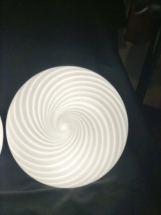 Coppia plafoniere Murano spirale anni '70