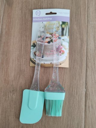 Juego espátula y pincel repostería