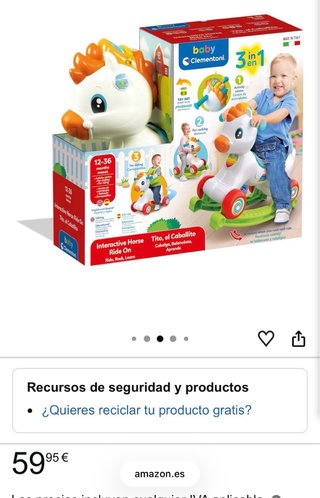 Caballo balancín y correpasillos Clementoni