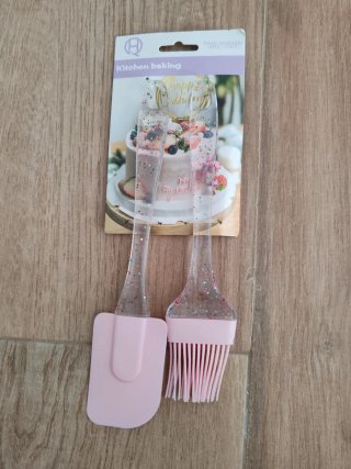 Juego espátula y pincel repostería