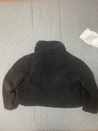 Casaco peludo Zara preto mulher