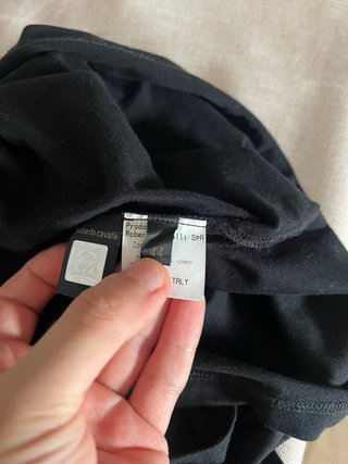 T-shirt Roberto Cavalli M nera con strass