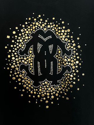 T-shirt Roberto Cavalli M nera con strass